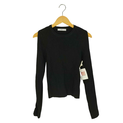 ザラ ZARA KNIT スリーブスリット パールニット レディース import:M