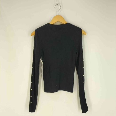 ザラ ZARA KNIT スリーブスリット パールニット レディース import:M