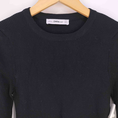 ザラ ZARA KNIT スリーブスリット パールニット レディース import:M