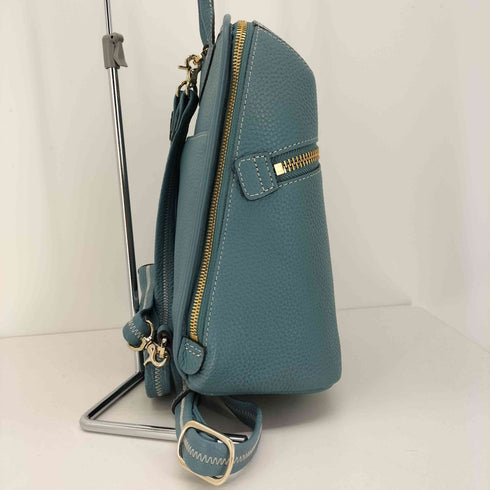 ペレボルサ PELLE BORSA フロント アシンメトリー ジップ カウレザー ミニ バックパック レディース