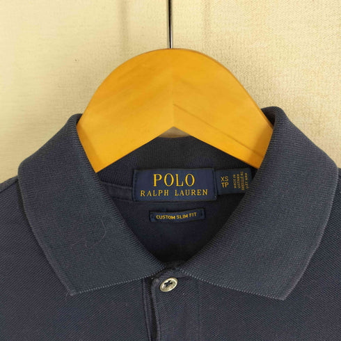 ポロラルフローレン POLO RALPH LAUREN CUSTOM SLIM FIT ポニー刺繍 ポロシャツ メンズ import:XS