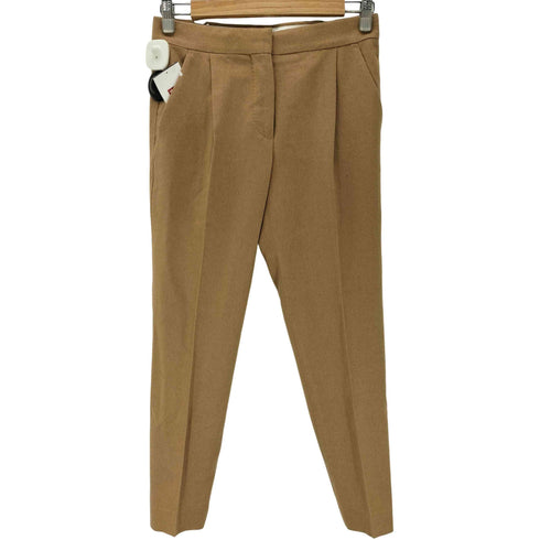 マックスマーラ MAX MARA 白タグ キャメル センタープレスパンツ レディース JPN:36