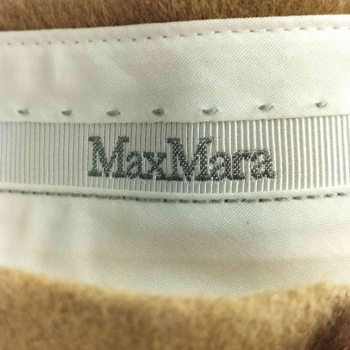 マックスマーラ MAX MARA 白タグ キャメル センタープレスパンツ レディース JPN:36