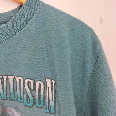 ハーレーダビッドソン HARLEY-DAVIDSON ©1996 H・D シングルステッチ 両面プリント半袖Tシャツ Wolf Eagle Tshirt メンズ