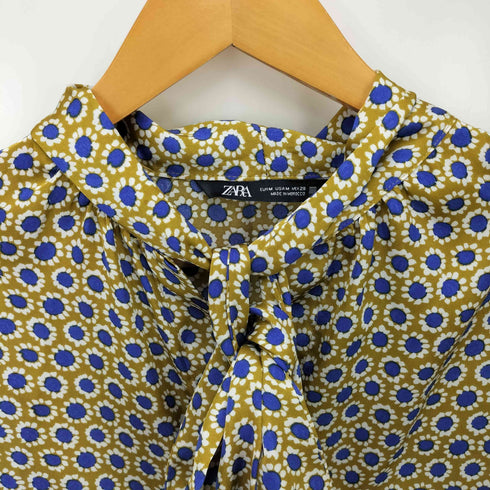 ザラ ZARA フラワープリント L/S ブラウス レディース import:M