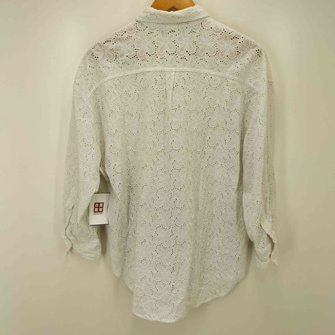 ザラ ZARA フラワーデザインレース L/Sブラウス レディース import:M