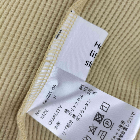 ヘイライフストア Hey life store zip up long T shirt レディース FREE