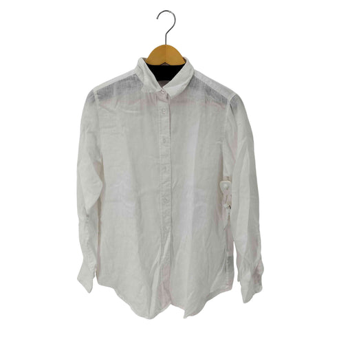 ローレンラルフローレン LAUREN RALPH LAUREN L/S リネン100% プレーンシャツ レディース import:M