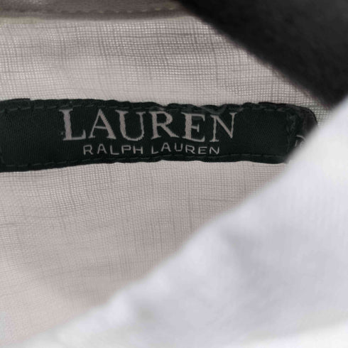 ローレンラルフローレン LAUREN RALPH LAUREN L/S リネン100% プレーンシャツ レディース import:M