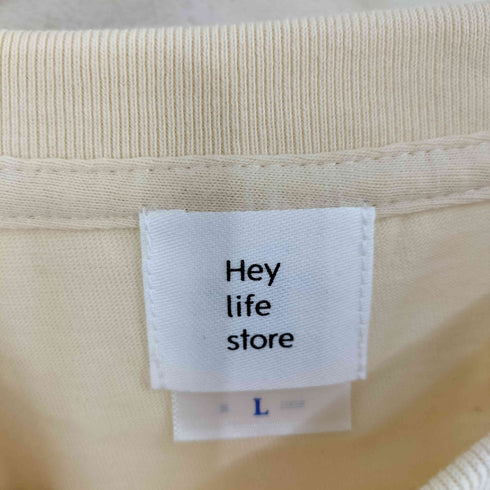 ヘイライフストア Hey life store natural/ hey vintage print T レディース JPN:S