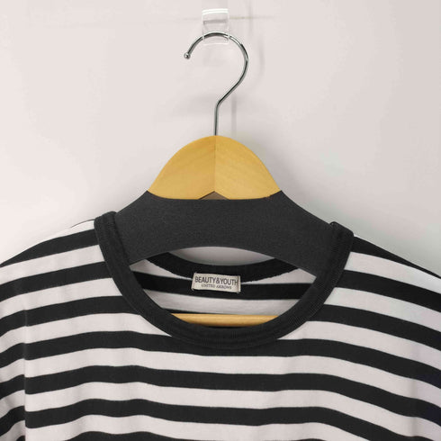 ビューティーアンドユースユナイテッドアローズ BEAUTY & YOUTH UNITED ARROWS BALLOON BOR LS TEE バルーン ボーダー カットソー メンズ import:XL