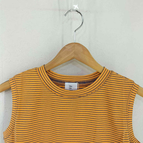 ヘイライフストア Hey life store sleeveless border tops レディース FREE