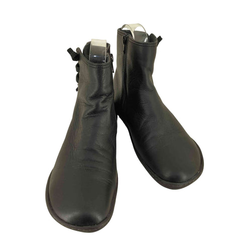 カンペール CAMPER Peu Black leather ankle boots レディース JPN:38