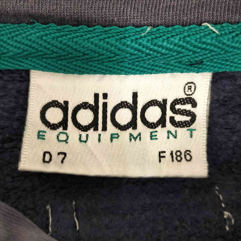 アディダス adidas 90s EQUIPMENT パフォーマンスロゴ刺繍 プルオーバーパーカー ナス紺 メンズ