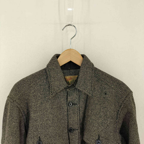 ダックスバック Duxbak Utica Duxbak 50s VINTAGE 猫目ボタン ウールシャツジャケット メンズ