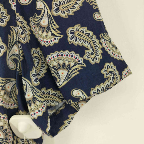 DAVID BROOKS MADE IN USA 総柄オープンカラー S/S シャツ レディース 10