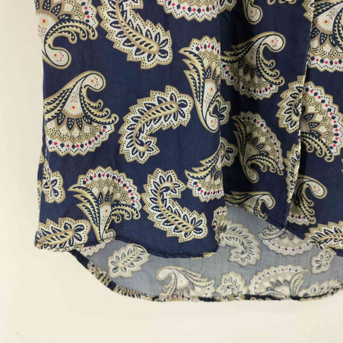 DAVID BROOKS MADE IN USA 総柄オープンカラー S/S シャツ レディース 10
