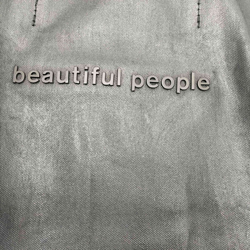 ビューティフルピープル beautiful people cracking paint metal logo tote レディース