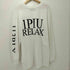 ウノピゥウノウグァーレトレリラックス 1PIU1UGUALE3 RELAX ロゴ刺繍 バックプリント クルーネック ロングスリーブTシャツ ロンT メンズ XXL