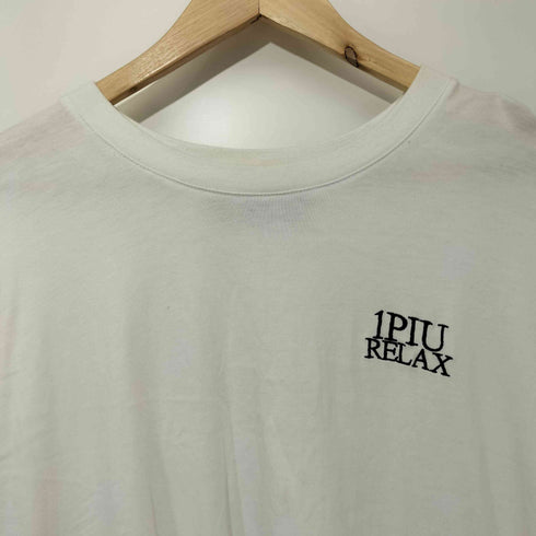 ウノピゥウノウグァーレトレリラックス 1PIU1UGUALE3 RELAX ロゴ刺繍 バックプリント クルーネック ロングスリーブTシャツ ロンT メンズ XXL