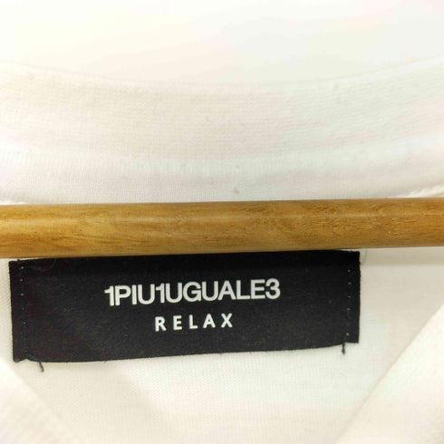 ウノピゥウノウグァーレトレリラックス 1PIU1UGUALE3 RELAX ロゴ刺繍 バックプリント クルーネック ロングスリーブTシャツ ロンT メンズ XXL