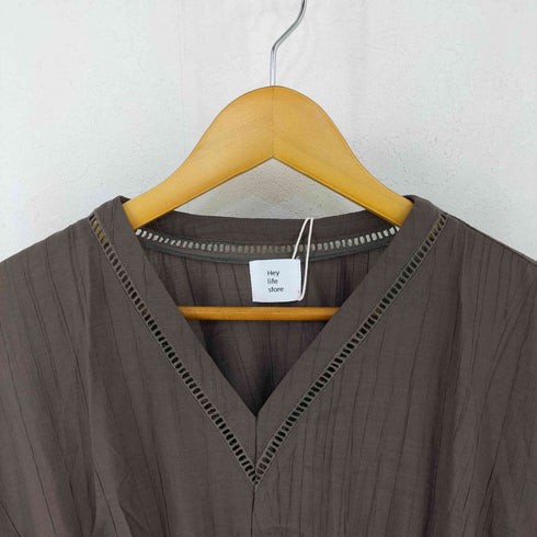 ヘイライフストア Hey life store V-neck gathered dress レディース FREE