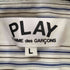プレイコムデギャルソン PLAY COMME des GARCONS ハートワッペンストライプシャツ メンズ JPN:L