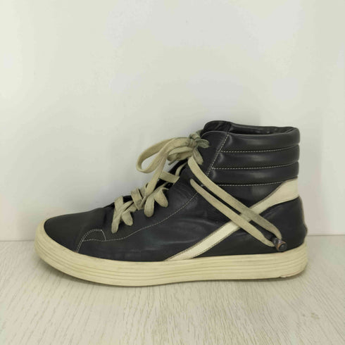 リックオウエンス RICK OWENS GEOTHRASHR HIGH BLACK ジオスラッシャー ハイカットレザースニーカー メンズ EUR:41