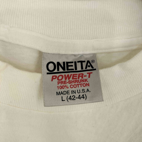 オニータ ONEITA 90s MADE IN USA 企業グラフィックプリントTシャツ メンズ import:L