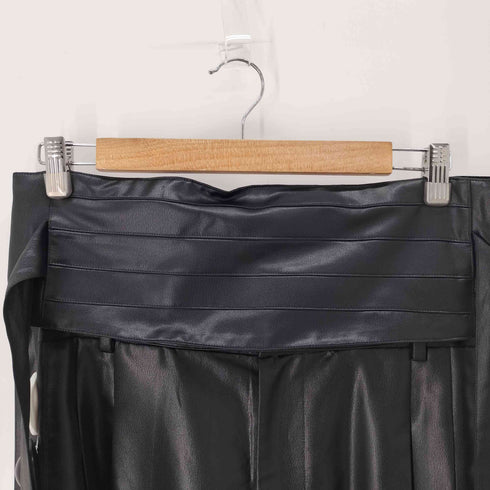 Requal≡ 22AW Leather like cummerband pants レザーライク ワイドパンツ メンズ JPN:2