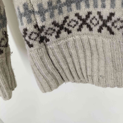 エディーバウアー Eddie Bauer くるみボタンノルディックセーター メンズ XS