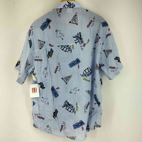 総柄オープンカラー S/S ストライプシャツ メンズ FREE