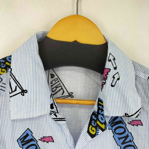 総柄オープンカラー S/S ストライプシャツ メンズ FREE