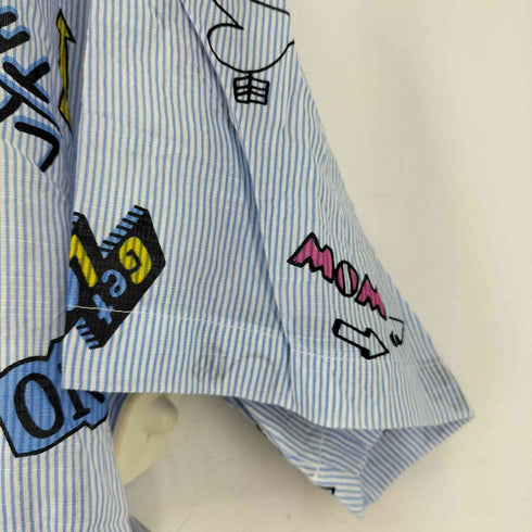 総柄オープンカラー S/S ストライプシャツ メンズ FREE