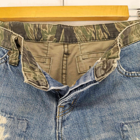 ヒステリックス HYSTERICS カモフラ切替ボタンフライデニムパンツ レディース XXS
