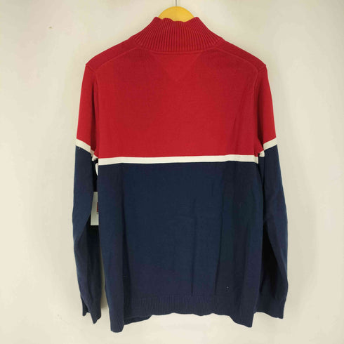 トミーヒルフィガー TOMMY HILFIGER バイカラーハーフジップニット メンズ import:XL