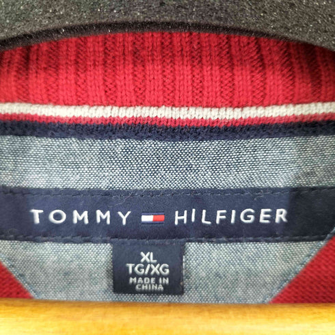 トミーヒルフィガー TOMMY HILFIGER バイカラーハーフジップニット メンズ import:XL