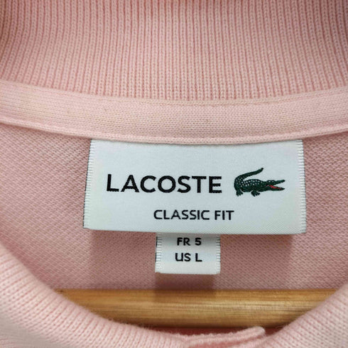 ラコステ LACOSTE ワンポイント刺繍鹿の子ポロシャツ メンズ L