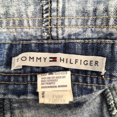 トミーヒルフィガー TOMMY HILFIGER デニムハーフオーバーオール レディース L
