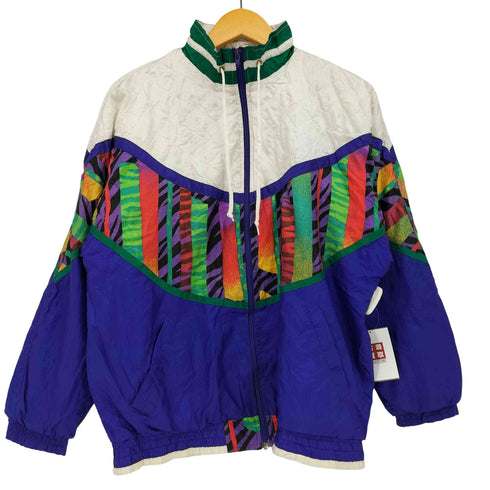 80-90S BOLO SPIRIT キルティング切替 総柄 ナイロン ジャケット メンズ import:M