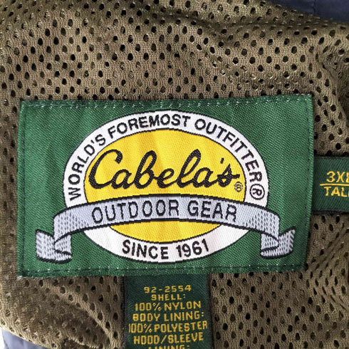 カベラス Cabelas ロゴ刺繍ナイロンハーフコート メンズ 3XL