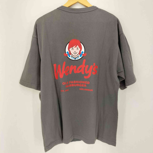 WENDY'S フロントロゴ刺繍 バックプリント S/S Tシャツ メンズ import:L