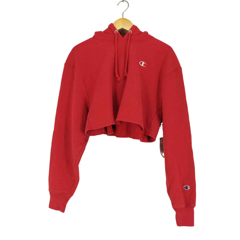 チャンピオン Champion REVERSE WEAVE カットオフ加工 プルオーバーパーカー レディース JPN:M