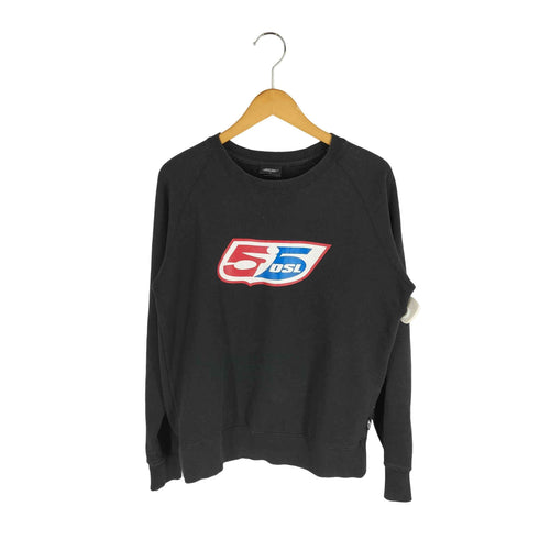 フィフティーファイブディーエスエル 55DSL ロゴラバープリント クルーネック ラグランスリーブ スウェット メンズ import:S