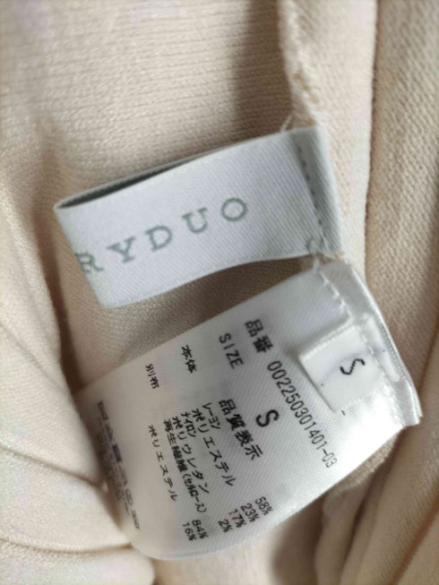 マーキュリーデュオ MERCURYDUO 異素材ドッキングフレアロングスリーブニットワンピース レディース import:S