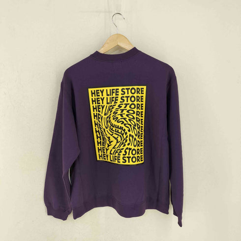 ヘイライフストア Hey life store back print logo sweat レディース JPN:S