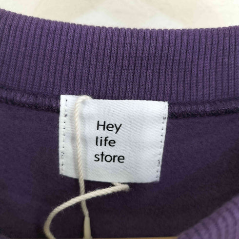 ヘイライフストア Hey life store back print logo sweat レディース JPN:S