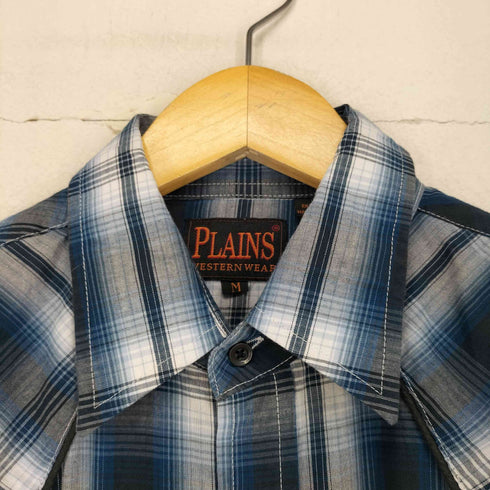 プレインズ PLAINS チェック柄ウエスタンシャツ メンズ JPN:M