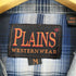 プレインズ PLAINS チェック柄ウエスタンシャツ メンズ JPN:M