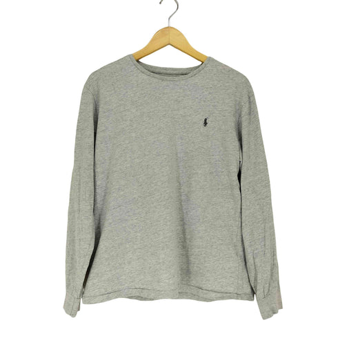 ポロラルフローレン POLO RALPH LAUREN ポニー刺繍 霜降り クルーネック長袖Tシャツ メンズ JPN:M